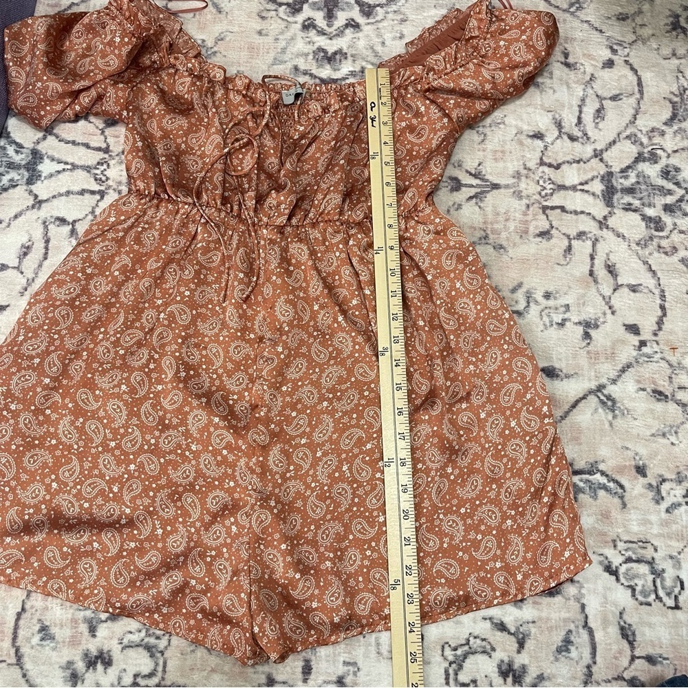 Dress Forum Babydoll Paisley Romper Size Medium - Picture 9 of 9